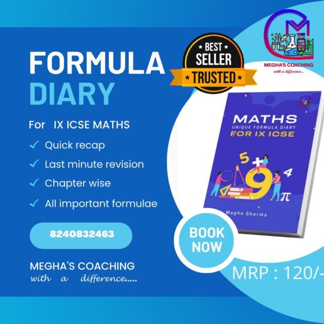 ICSE Class 9 MATHS UNIQUE FORMULA DIARY - Image 2