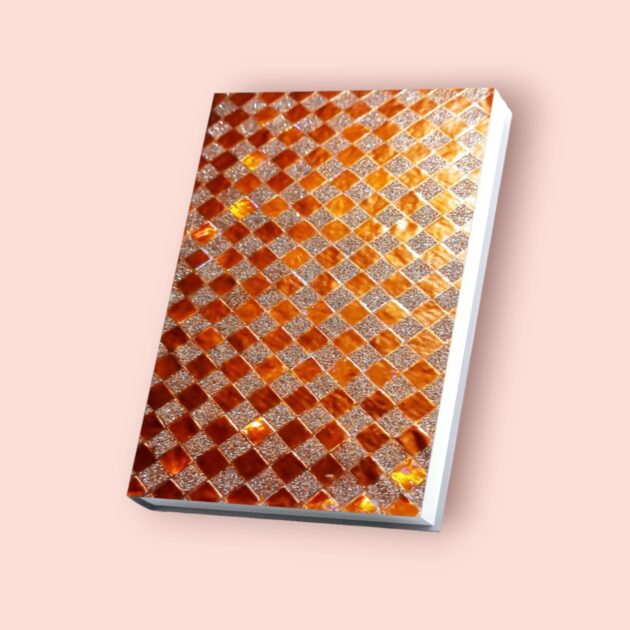 Hardbound cute glitter cover mini diary ruled