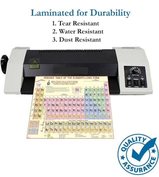LONG FORM OF PERIODIC TABLE OF ELEMENTS CHART | LAMINATED | Extremely useful for chemistry Students and Teachers - Image 2